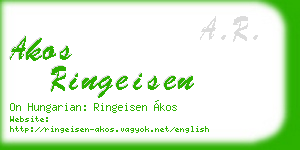 akos ringeisen business card